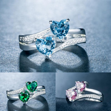 doubleheartshapedweddingring, weddingpartyjewelryforwomen, wedding ring, Gifts