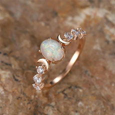 whitebluefemaleringsfashionjewelry, romanticmoondesignweddingbandsjewelry, weddingpartyjewelryforwomen, Jewelry