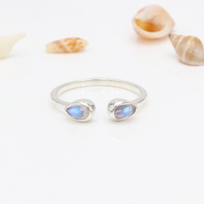 moonstonering, Jewelry, 925 silver rings, Silver Ring
