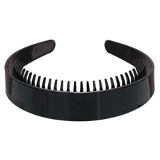 hair, Plastic, Head Bands, black
