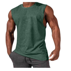 gymtrainingtop, mentrainingwear, cotton tank top, Workout tanktop