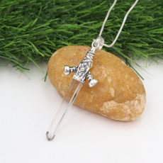 Sterling, quartz, warriornecklace, sterling silver