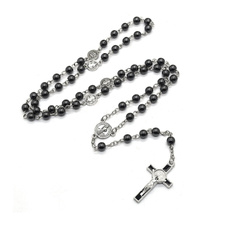 Necklace, Bead, catholicnecklaceforgirl, black