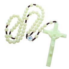 luminousrosarybeadsnecklace, Cross Pendant, Подарунки, Cross