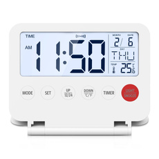 Battery, calendarclock, snoozeclock, foldablealarmclock
