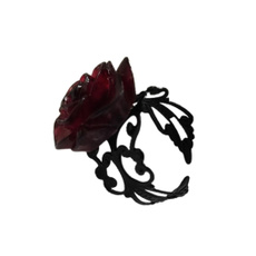 Goth, Flowers, Rose, fingerringsforwomen