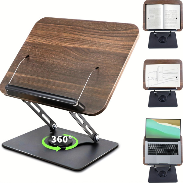 Heavy-Duty Book Stand with Adjustable Height & Angle (360° Rotation ...