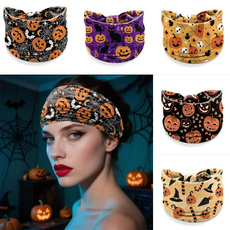 halloweenheadband, Halloween, pumpkinbohemianpartycostumeheadwrap, bohemianextralargewomenheadwrap
