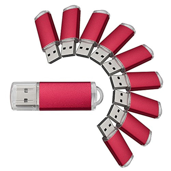 Red Memory Drive Computer 10 Pack 2Gb Usb Flash Drives 2Gb Flash Drive Pack Usb 2.0 Usb Memory ...
