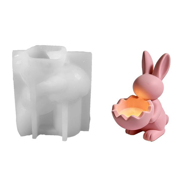 Silicon Rabbit Food Grade Silicone Rabbits Eggs Shell Mould for Crafting and Festival ...